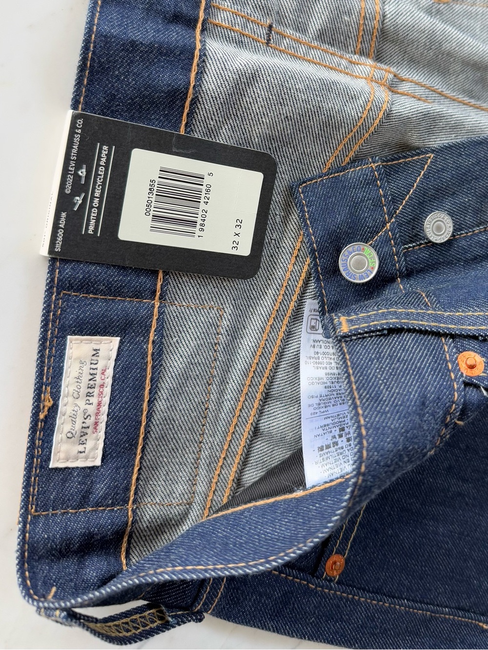 New LEVI’S Premium 501 Button Your Fly Original 32x32 men’s - Picture 7 of 16